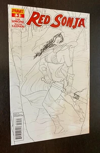RED SONJA #3 (Dynamite Comics 2013) -- Early JENNY FRISON SKETCH Variant -- NM- - Picture 1 of 1