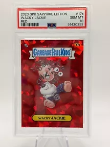 🔥Garbage Pail Kids Series 1 Sapphire Red🔥Wacky Jackie 17a 2/5 PSA 10 🔥POP 1 - Picture 1 of 10