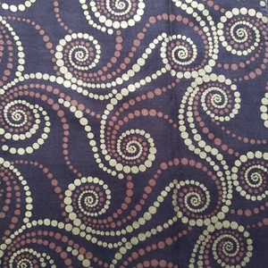 Hoffman Fabrics Brown Swirl Gold Metallic Penny Lane G8543 Cotton 36" x 44" - Picture 1 of 4