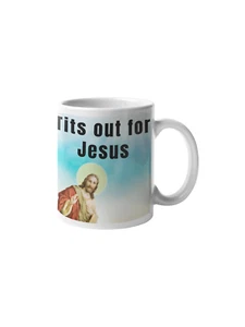 Tits out for Jesus - White glossy mug - Picture 1 of 3