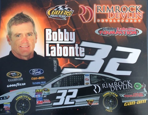 2016 BOBBY LABONTE "RIM ROCK DEVLIN" #32 NASCAR SPRINT CUP POSTCARD Cover