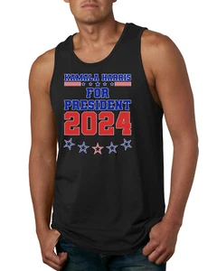 Camiseta sin mangas Kamala Harris for President 2024 campaña estrellas de Estados Unidos para hombre - Imagen 1 de 7