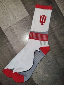 Indiana Hoosiers NCAA Team Sport Fan Crew Socks Large - Picture 1 of 1