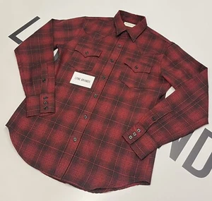 Saint Laurent Red &Black Flannel Check Western Shirt - Size Medium - RRP £595 - Picture 1 of 8