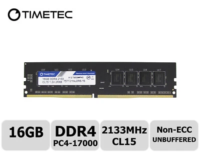 Timetec 16GB DDR4 2133MHz PC4-17000 Non-ECC 1.2V 2Rx8 UDIMM Desktop Memory RAM - Image 1 of 4