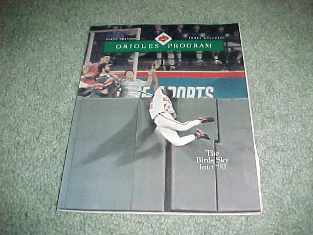 1993 California Angels v Baltimore Orioles Baseball Program  - Image 1 of 1