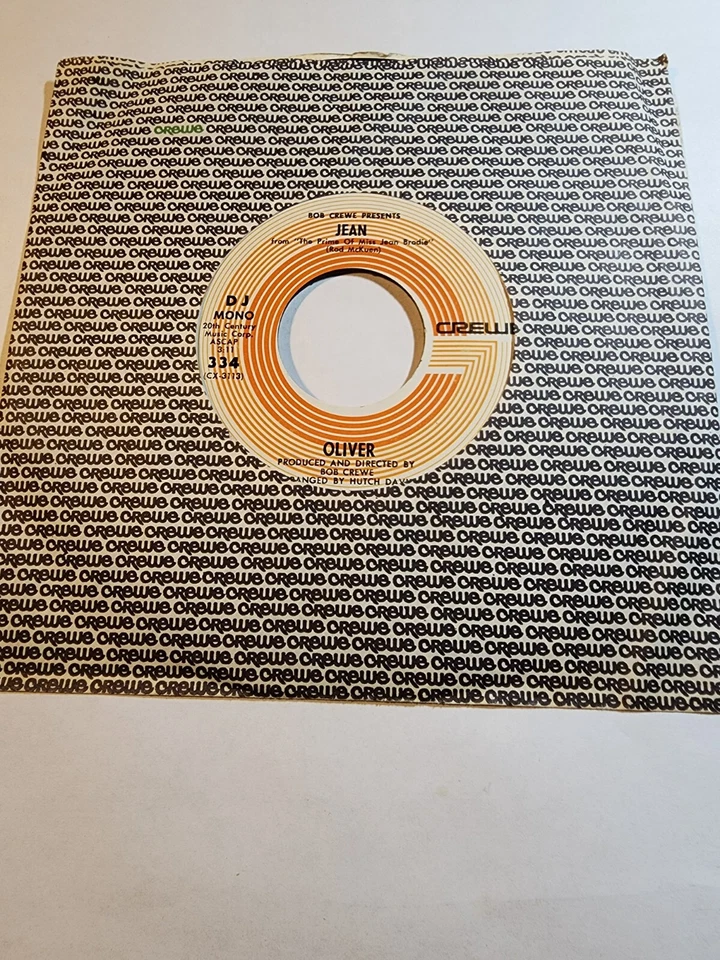 Oliver - Jean / DJ mono/stereo - 45 RPM Vinyl - Crewe Records 334 VG+ F203 - Image 1 of 1