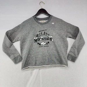Madewell Women's Gray Big Sky Mountain Long Sleeve Pullover Sweatshirt Size XS - Picture 1 of 7