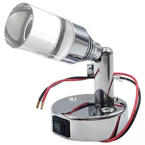 INTERRUPTOR LÁMPARA INTERIOR DIMATEC LED LUZ GIRATORIA 12V BLANCO BARCO CARAVANA AUTOCARAVANA - Imagen 1 de 11