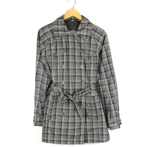 THE NORTH FACE Women Trench Coat Size M Belted Grey Polyester Collared s8984 - Picture 1 of 6