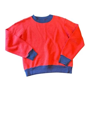 Rob Roy Red Pullover Sweatshirt With Navy Trim Size 12 Vintage 80s - Image 1 of 3