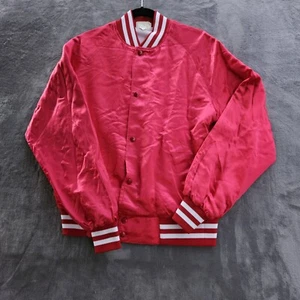 Chaqueta Bomber Lee Western Vintage Roja Satén Años 80 Grande Hecha en EE. UU. - Imagen 1 de 7