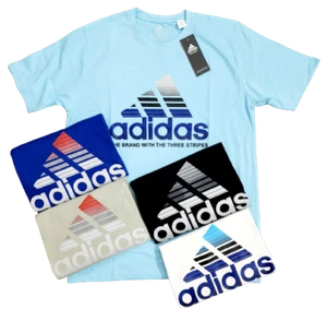 Men ADIDAS Cotton Short Sleeve T-shirt 5 colors , size S to XXL, BNWT - Picture 1 of 18