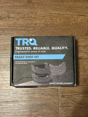 TRQ Rear Bonded Drum Brake Shoes Set for Dodge Chrysler Jeep Plymouth - Image 1 of 4