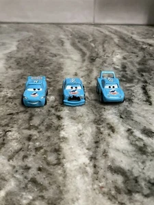 DISNEY PIXAR CARS MINI RACERS BLING LIGHTNING MCQUEEN DINOCO Lot Of 3 Loose - Picture 1 of 8