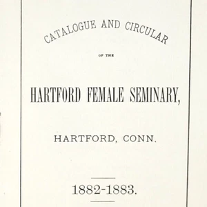1882 Hartford Female Seminary Course Catalog & Curriculum Booklet Student Roster - Picture 1 of 8