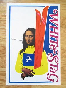 WHITE STAG Cose questo "HOT DOG" Fettucini Combi Skiing 11 x 17 Poster - Bild 1 von 1