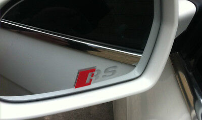 AUDI RS Logo Premium Wing Mirror Decals Stickers • 4.93€
