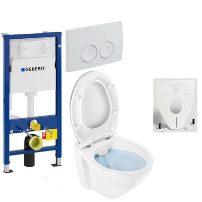 GEBERIT Duofix Vorwandelement + Wand WC LIFE SPÜLRANDLOS + WC-Sitz SoftClose - Bild 1 von 4