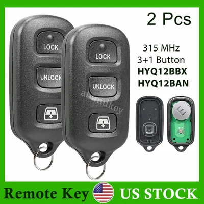 2 For 2004 2005 2006 2007 2008 2009 Toyota 4Runner Remote Key Fob Entry HYQ12BBX - Image 1 of 4