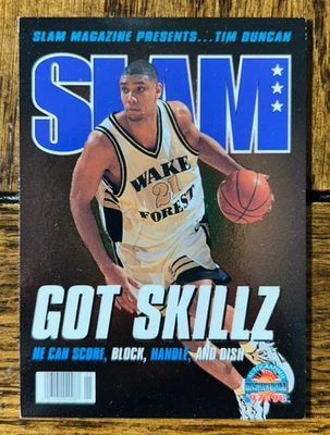 1997 Score Board Autographed Basketball - Slam Magazine Basketball Tim Duncan EX - Image 1 of 2