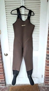 Simms Neoprene Stockingfoot Waders- Suspenders-Brown-Mens-(Small-Reg-Foot Sz 8) - Picture 1 of 11