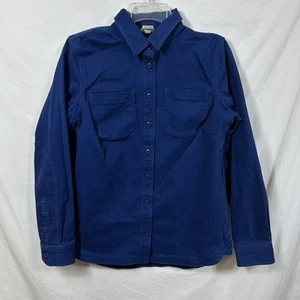 Duluth Trading Co. Women's Blue Ridge Moleskin Stretch Shirt XS Blue Hiking Farm - Picture 1 of 8