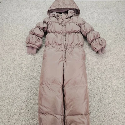 BabyGap Niño Pequeño Traje de Nieve Bunting Polvoriento Rosa Pluma Puffer Con Capucha 4 Años Foto 1 de 4