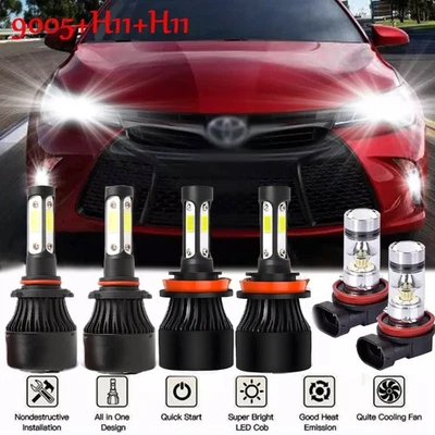 Kit de faros antiniebla de haz alto bajo 6000 k LED para Toyota Camry 2007-2014 Foto 1 de 4