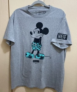 Disney Neff Mickey Mouse Herren T-Shirt Large Kurzarm Grau - Bild 1 von 5