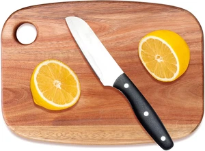 Small Acacia Wood Cutting Boards Kitchen with Hanging – Medium Wooden Cutting - Picture 1 of 12