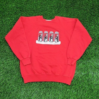 Vintage Penguins Sweatshirt Womens Medium 19x21 USA - Изображение 1 из 4