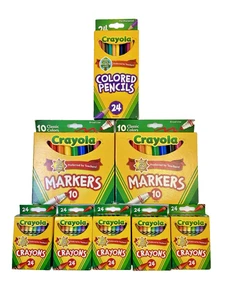Crayola Art Set: 2x Marker, 5x Buntstifte 24ct, 1x Buntstifte 24ct - Bild 1 von 7