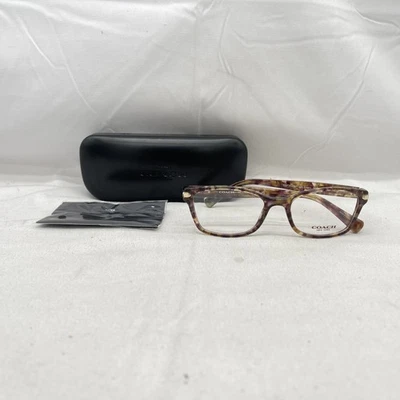 Anteojos Coach para mujer de borde completo cuadrado estrecho HC6065 confeti marrón claro Foto 1 de 4