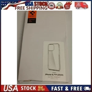 Spigen Crystal Clear iPhone 15 Pro Max Case Ultra Hybrid Anti-Yellowing ACS06565 - Picture 1 of 7