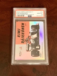 2020 Topps Chrome F1 Kimi Raikkonen 1954 World On Wheels Alfa Romeo PSA 10 card - Picture 1 of 2