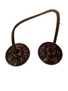 Tibetische Tinscha Tingsha Becken Glockenspiele Glocke Manjira erhöhte Kart Buddhismus - Bild 1 von 16