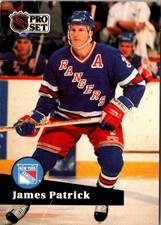 1991 Pro Set James Patrick #164 New York Rangers