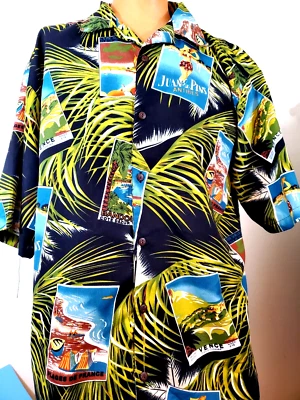 K A D Clothing Mens Casual Button Up Aloha Hawaiian Shirt Sz XL Polyester - Image 1 of 4