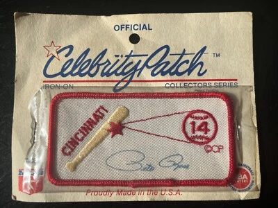 PETE ROSE Cincinnati Reds #14 Vintage MLB Baseball Official Celebrity Patch NEW - Image 1 of 4