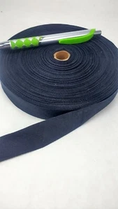 25 feet 1 inch wide BLACK polypropylene lightweight webbing twill pattern - Bild 1 von 2