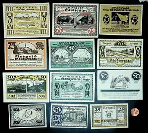 1921 Deutschland STOLZENAU 50 75 Penning Banknote / Notgeldsatz - Bild 1 von 2