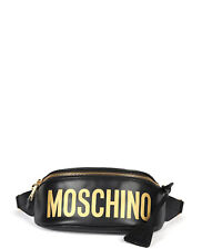 Moschino Womens Logo Leather Belt Bag