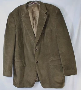 Covington Men's 46L Brown Courduroy Fully Lined Button Front Sport Blazer - Picture 1 of 8