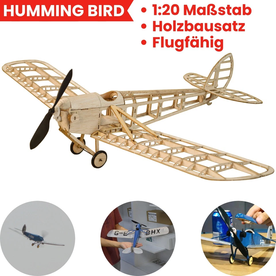 Humming Bird Slow Flyer KIT Flugzeugmodell Baukasten Micro Modellflugzeug Modell - Bild 1 von 4