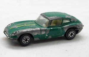 Vintage grün Jaguar E Type Sport Druckguss schnelles Rennen kleines Spielzeugauto lose - Bild 1 von 7