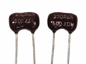 10pc MICA Capacitor 270pF 500V J ±5% Radial Lead ADI USA # Tube Amplifier Radio - Picture 1 of 2
