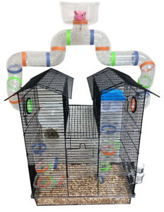 Large 5-Floor Top Watcher Hamster Habitat Rodent Gerbil Rat Mouse Clear Cage