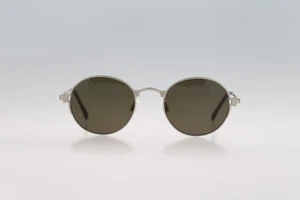 Emporio Armani 015 707, Vintage 90s matt silver circle round sunglasses NOS - Picture 1 of 10