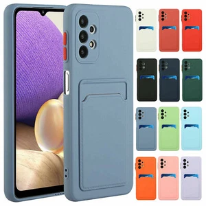 For Samsung Galaxy A13/A53/A32/A12/A72 5G Card Holder Shockproof TPU Case Cover - Imagen 1 de 80